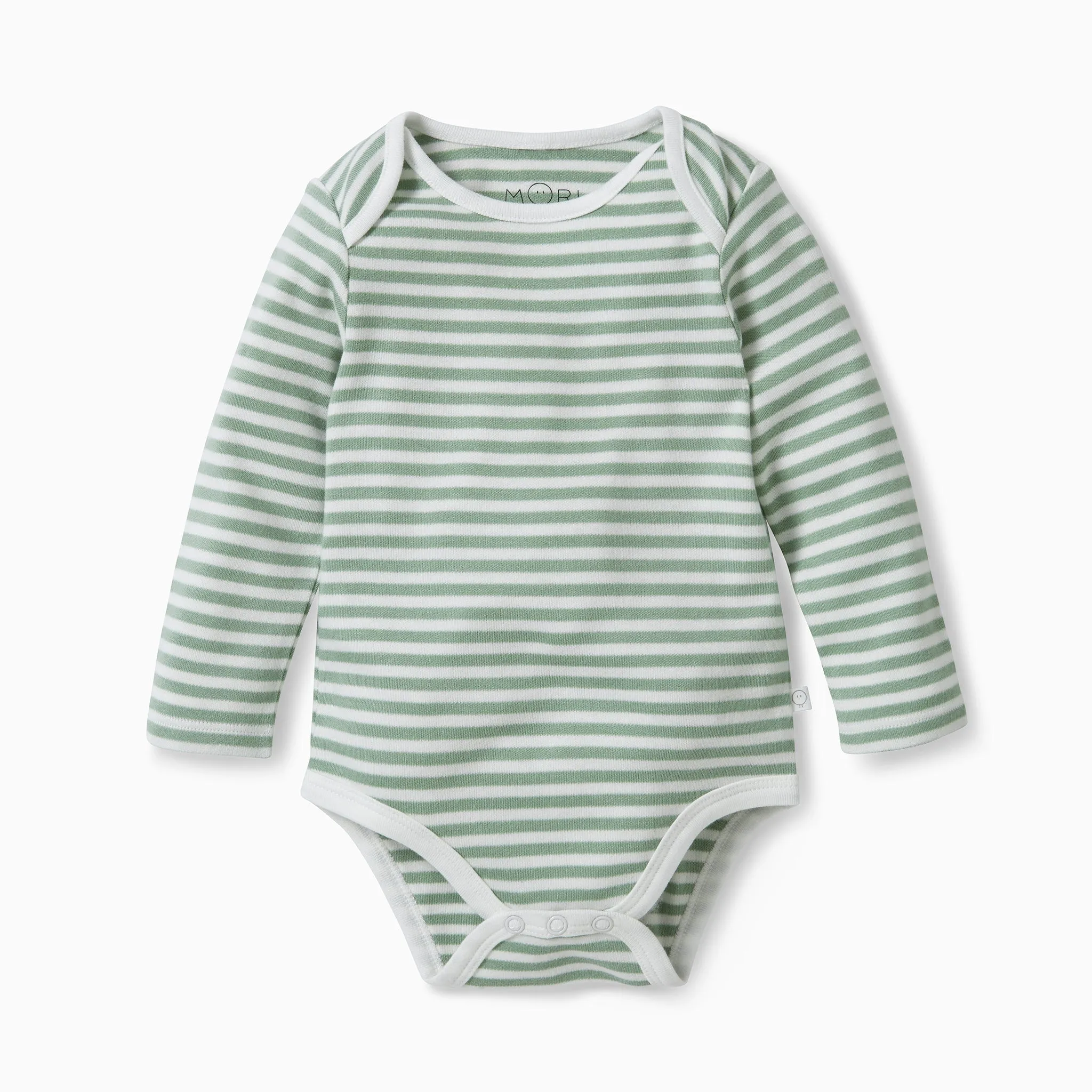 Sage Stripe Long Sleeve Bodysuit