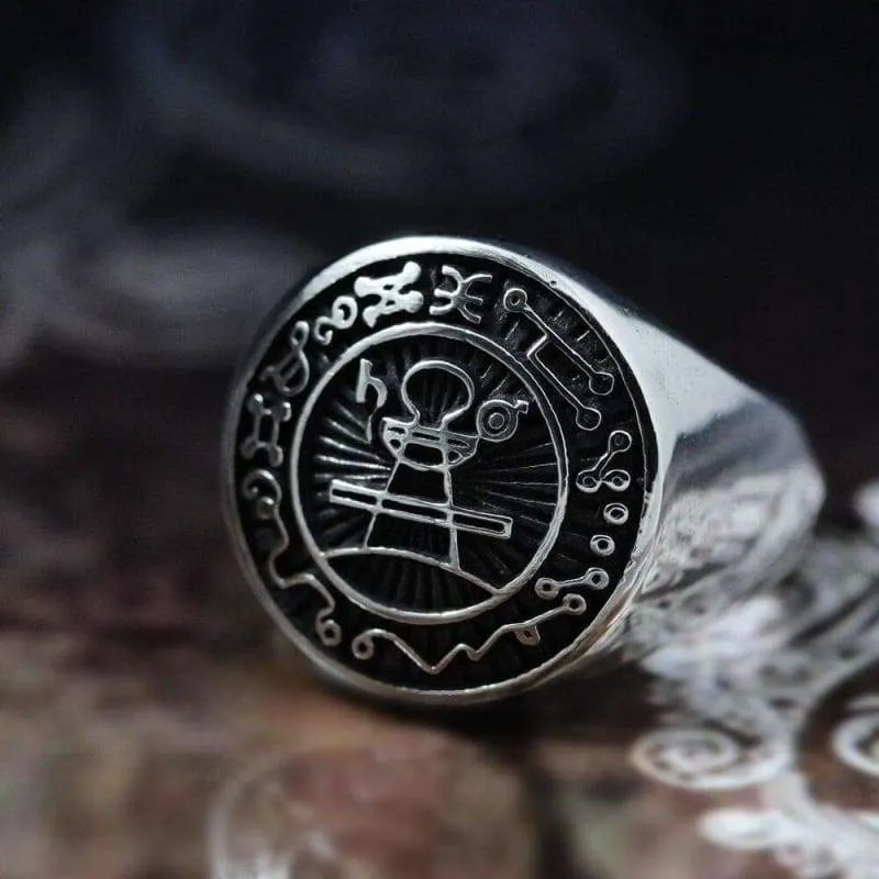 Secret Seal of Solomon Ring King Solomons Seal Silver Stainless Steel Rings Magic Amulet Jewelry