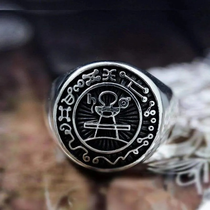 Secret Seal of Solomon Ring King Solomons Seal Silver Stainless Steel Rings Magic Amulet Jewelry