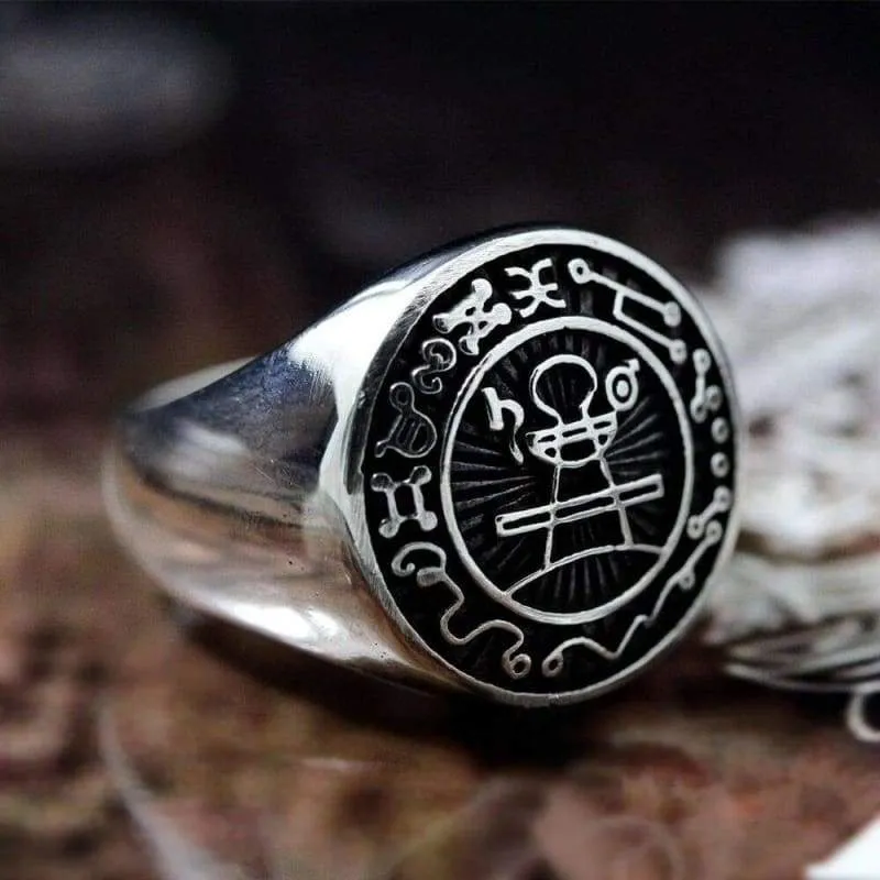 Secret Seal of Solomon Ring King Solomons Seal Silver Stainless Steel Rings Magic Amulet Jewelry