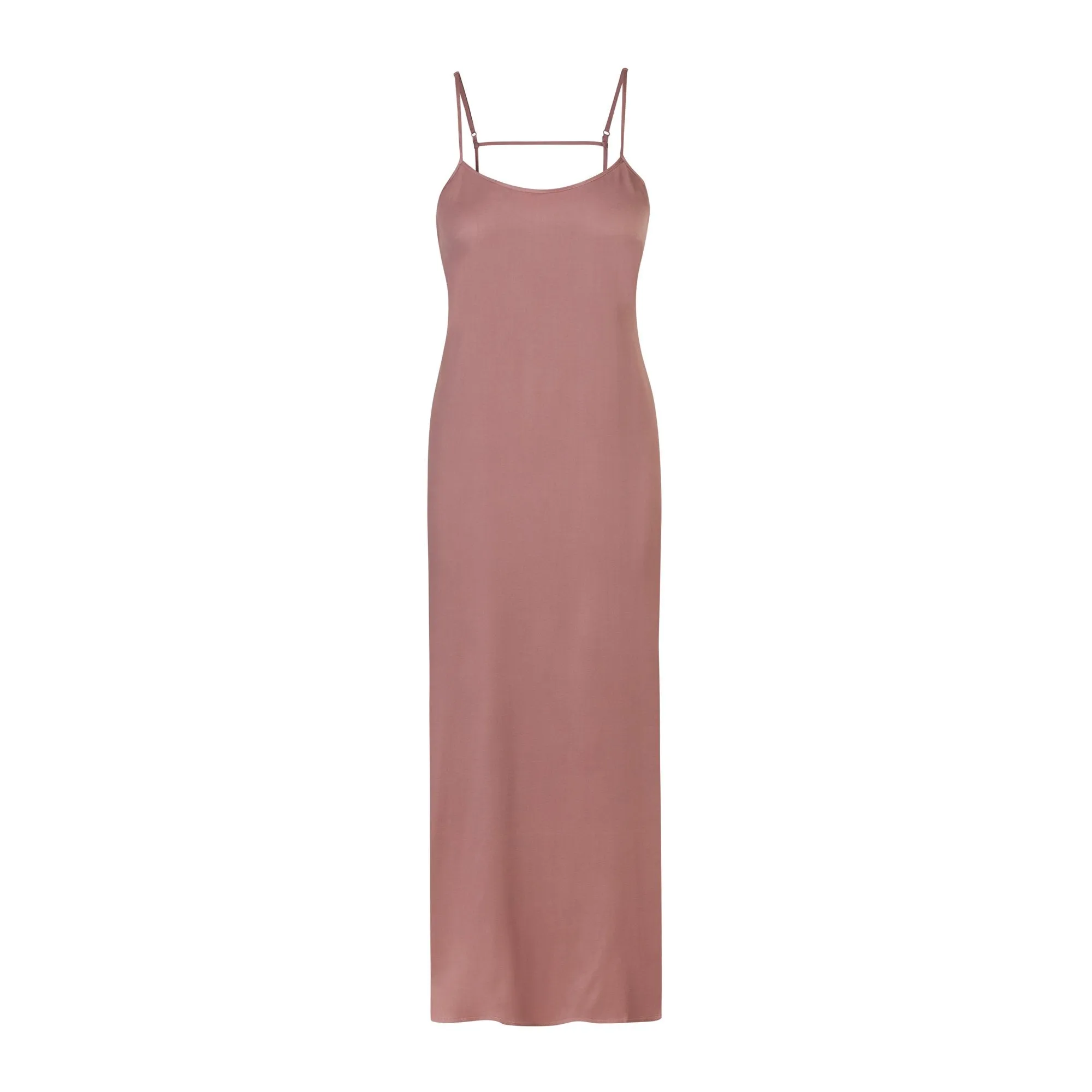 SILK LONG SLEEP SLIP | ROSE