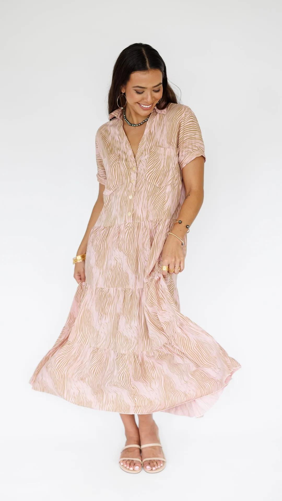 Stella Dress / Wavy Blush