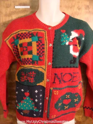 Tacky 80s NOEL Retro Christmas Sweater
