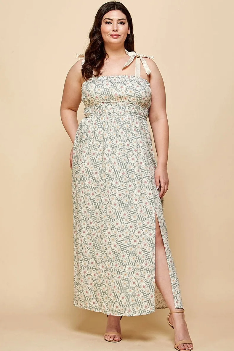 The Seraphina Maxi Dress - Sage - PLUS