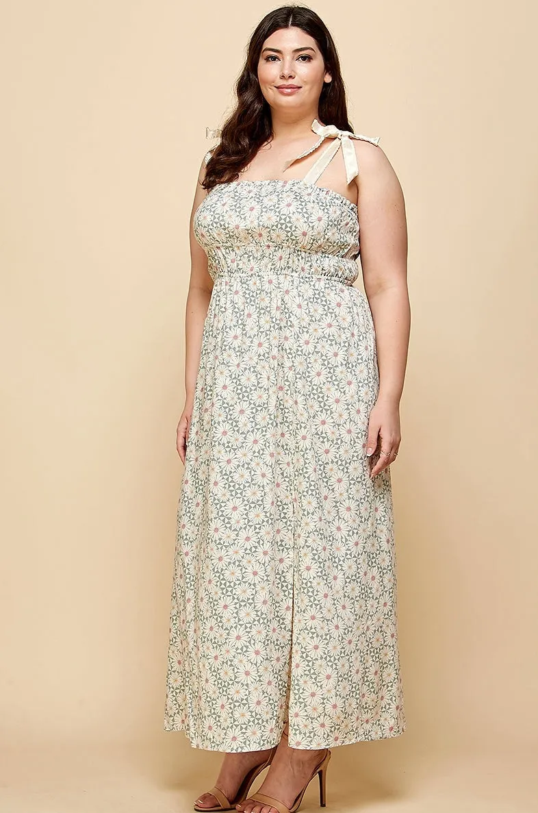 The Seraphina Maxi Dress - Sage - PLUS
