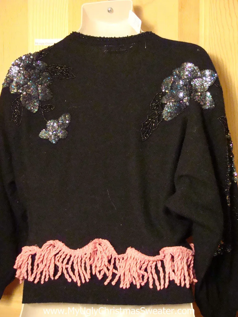 Ugly Christmas Sweater Party Hanukkah Sweater Vintage 80s (j144)