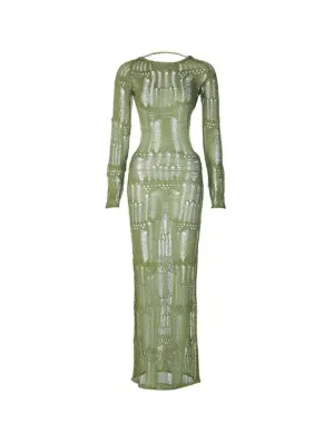 Uniwim Backless Cutout Perspective Maxi Dress