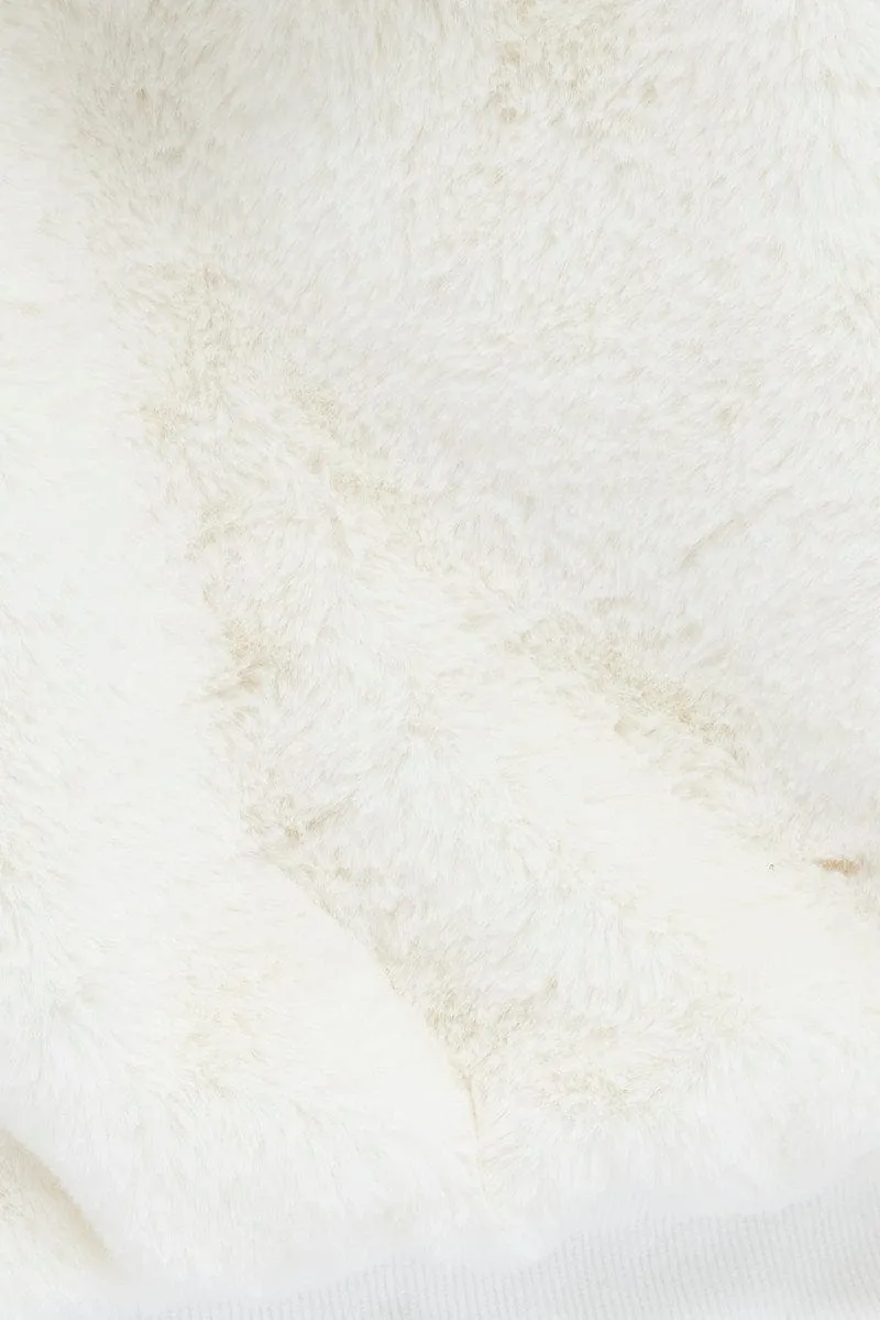 White Soft Jacket Long Sleeves Hoodie