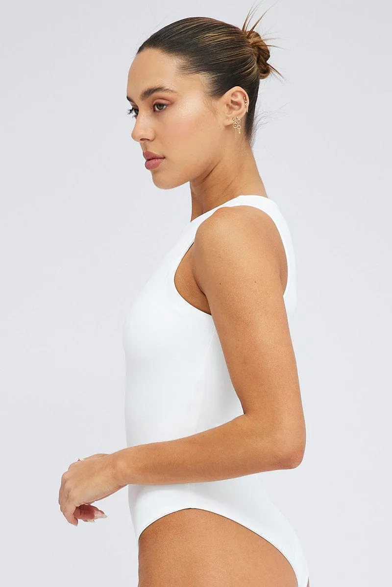 White Supersoft Bodysuit Sleeveless