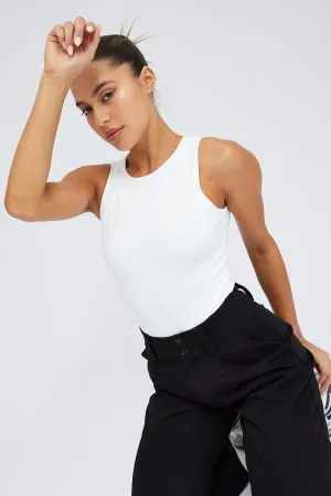White Supersoft Bodysuit Sleeveless