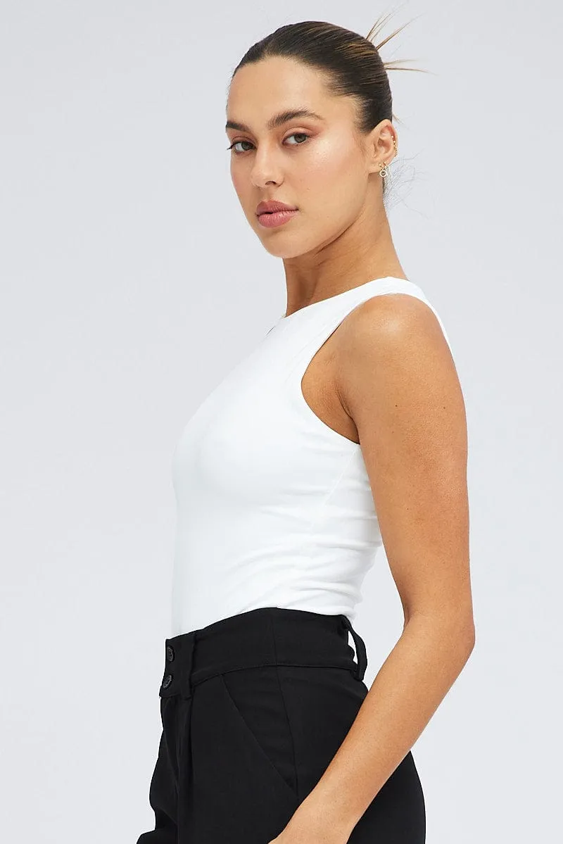 White Supersoft Bodysuit Sleeveless