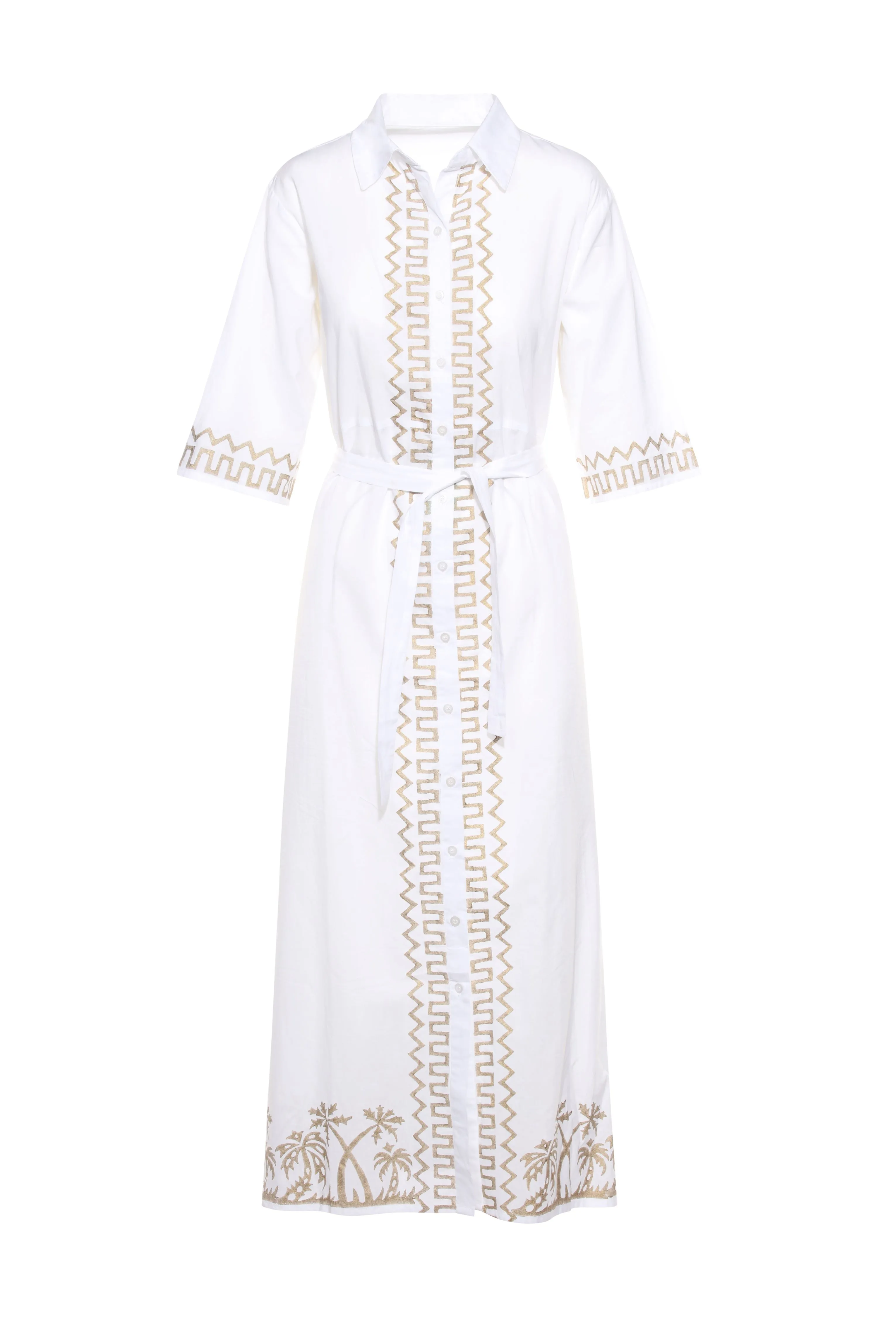 White Vanessa KikiSol Maxi Tie Dress