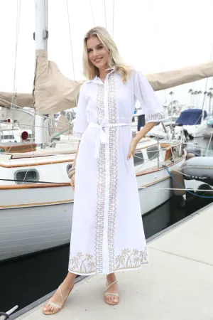 White Vanessa KikiSol Maxi Tie Dress