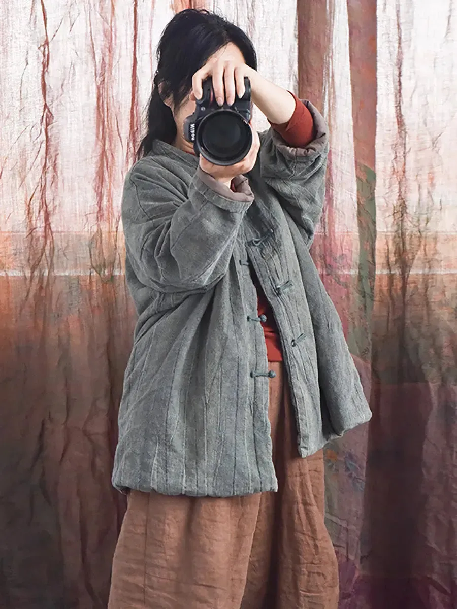 Women Warm Linen Coat