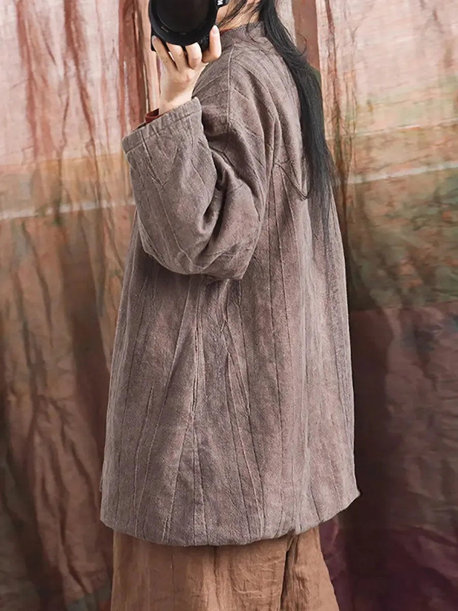 Women Warm Linen Coat