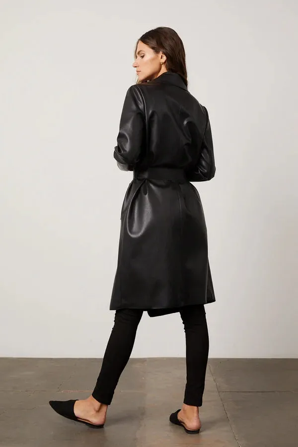 Women’s 100% Lambskin Leather Trench Coat TC29